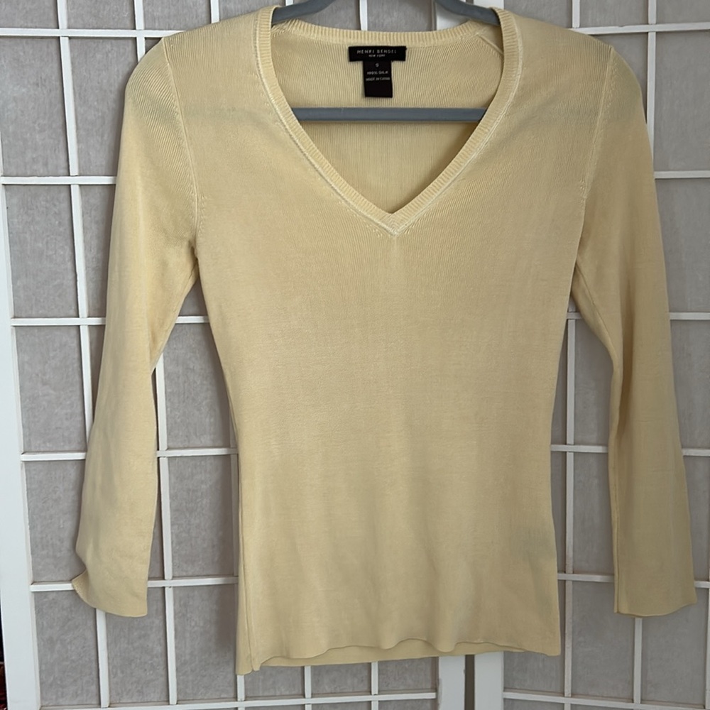 Henri Bendel Butter Silk Ribbed Sweater